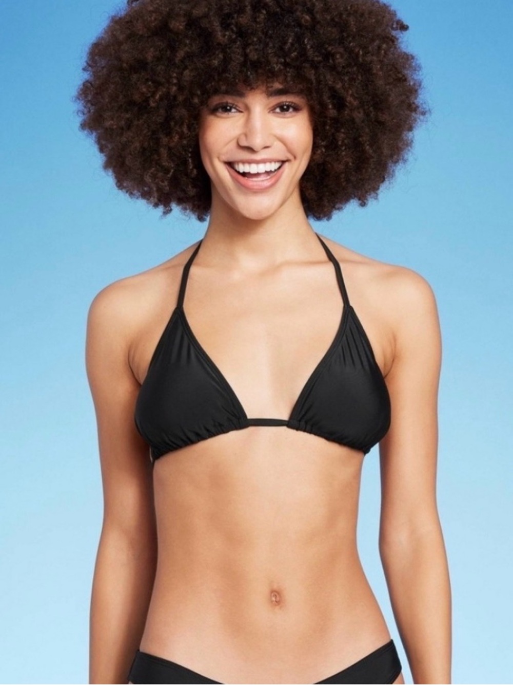 194 NWT Wild Fable Unpadded Triangle String Bikini Top - Size: XS